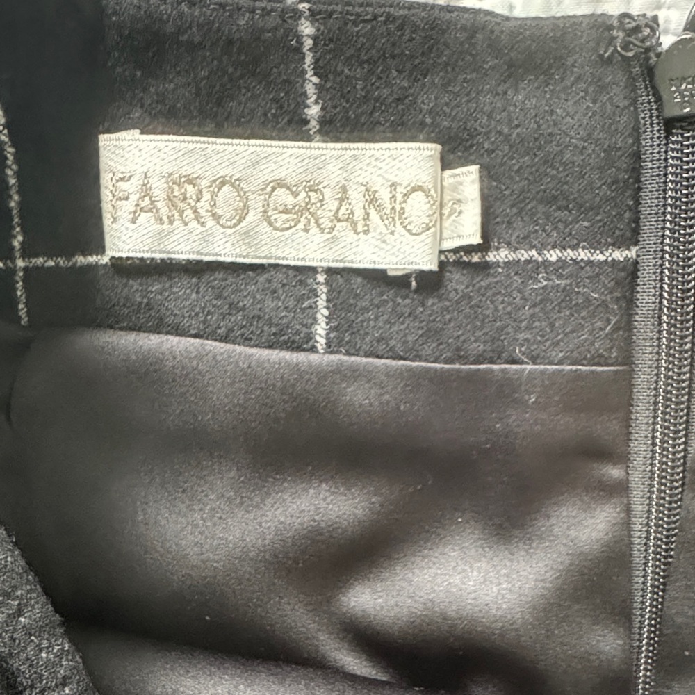 Chic Black Grid Pattern Mini Skirt - image 2